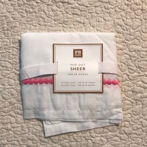 Pottery barn teen pop dot sheer curtain